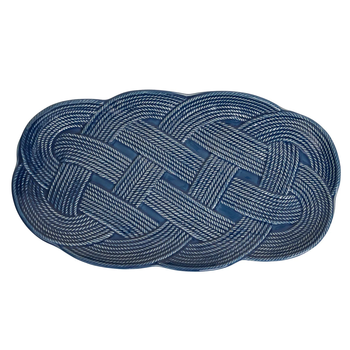 Mystic Knot 15" Hostess Tray - Denim