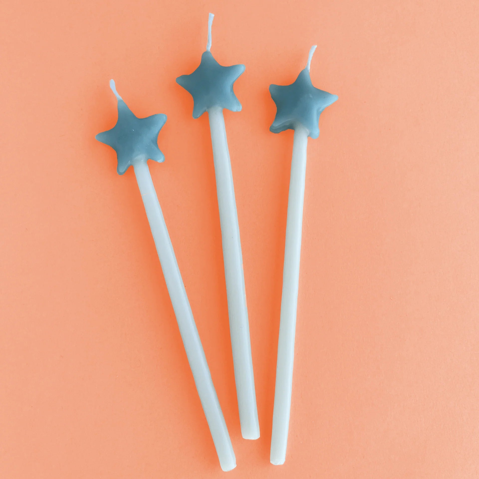 Blue Star Shaped Birthday Candle Set
