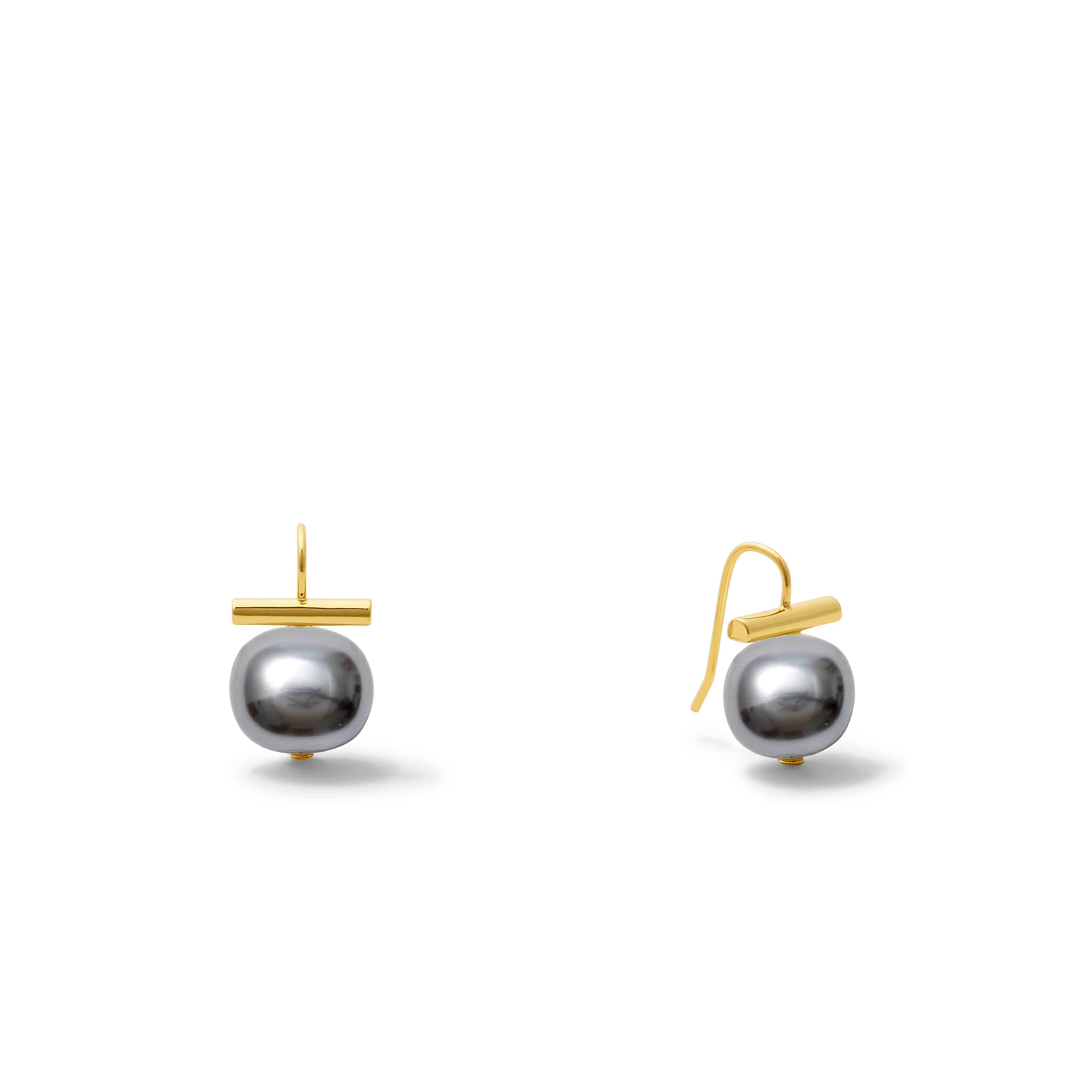 Petite + Sweet Pebble Pearls-Baby: Dark grey