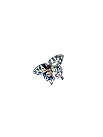 Hand-Painted Mini Swallowtail Butterfly Claw Hair Clip | Eco-Friendly: White