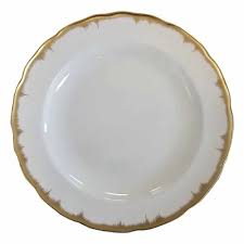 Chelsea Feather Gold Dessert Plate