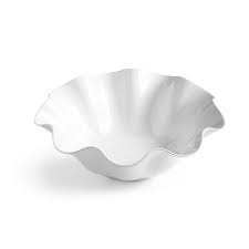 Large White Clam Serving Bowl