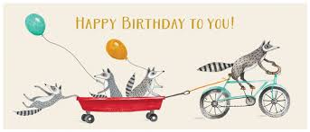 Happy B-Day Raccoons Card