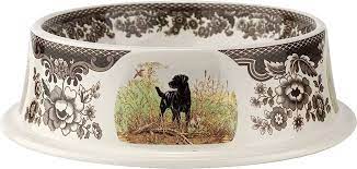 Woodland 8.5 Inch Pet Bowl-Black Lab