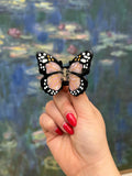Hand-painted Mini Monarch Butterfly Claw Hair Clip | Eco-Friendly: Pink