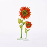 Moulin Rouge Sunflower | 0.25in. Acrylic Floral: LG / Leaf LG Stand