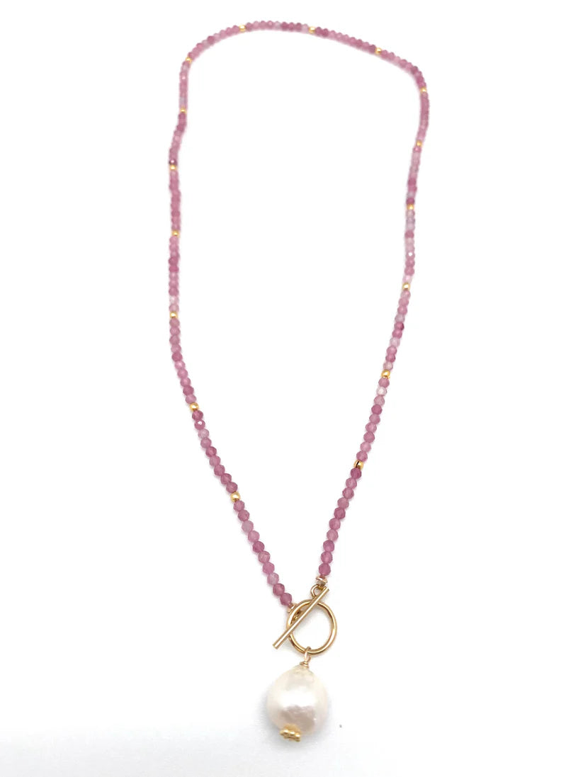 Carol Necklace- Pink Tourmaline