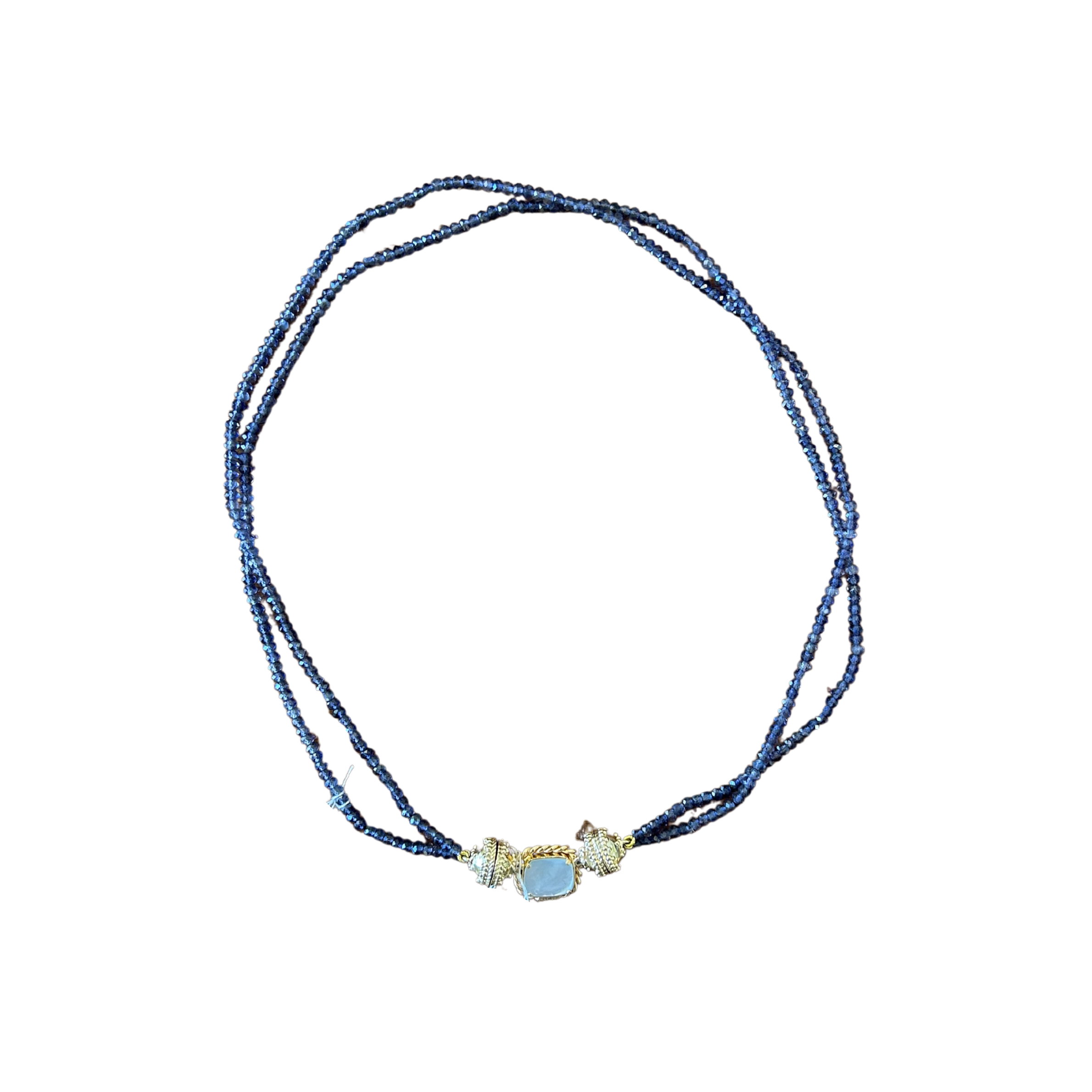 Mini Double Blue Iolite Necklace