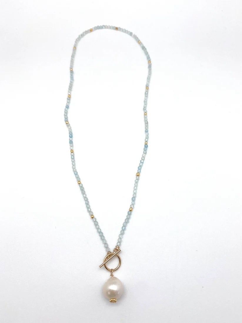 Carol Necklace- Aquamarine