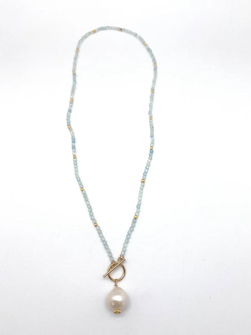 Carol Necklace- Aquamarine