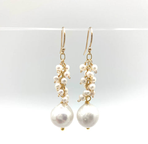 Petra Earring, Pearl