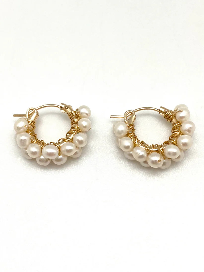 Diddi Beaded Hoop - Pearl