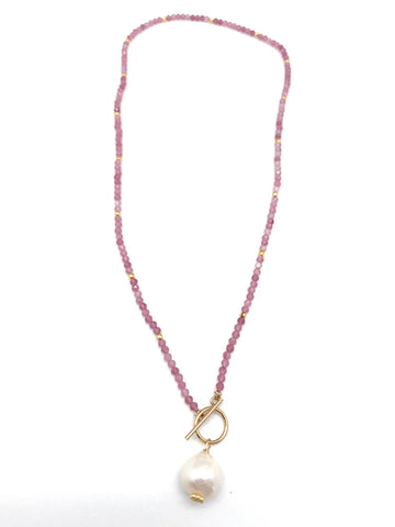 Carol Necklace- Pink Tourmaline
