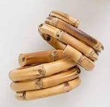 Wrapped Bamboo Napkin Rings | Set of 4