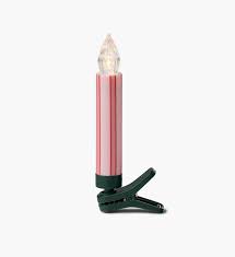 French Stripe Holiday Clip-On Candle Lights