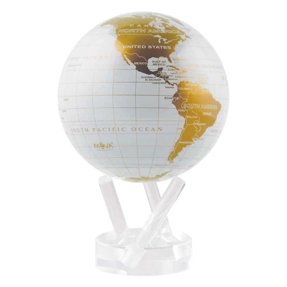White and Gold Globe-4.5"