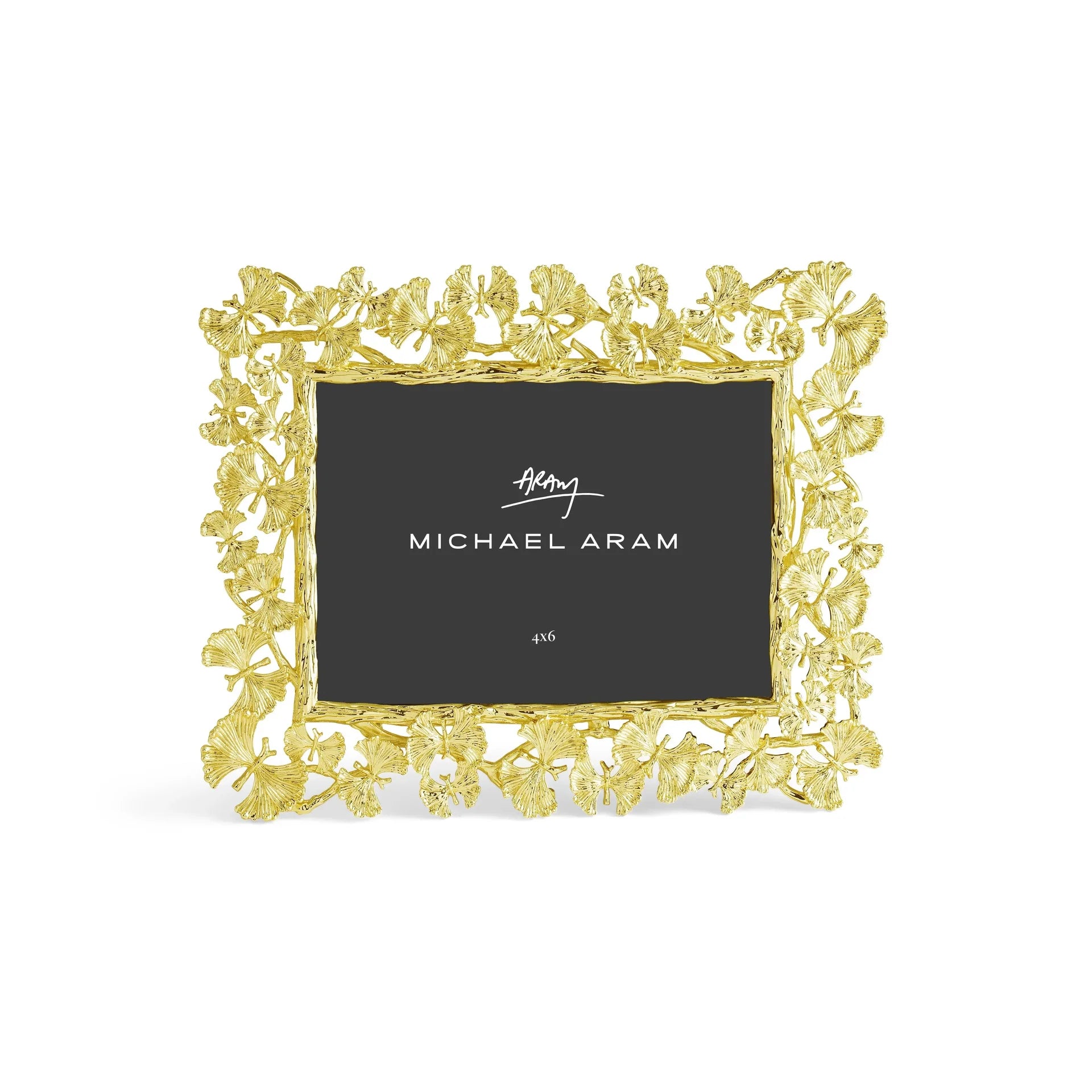 Butterfly Ginkgo Gold Sculpted Frame 4x6