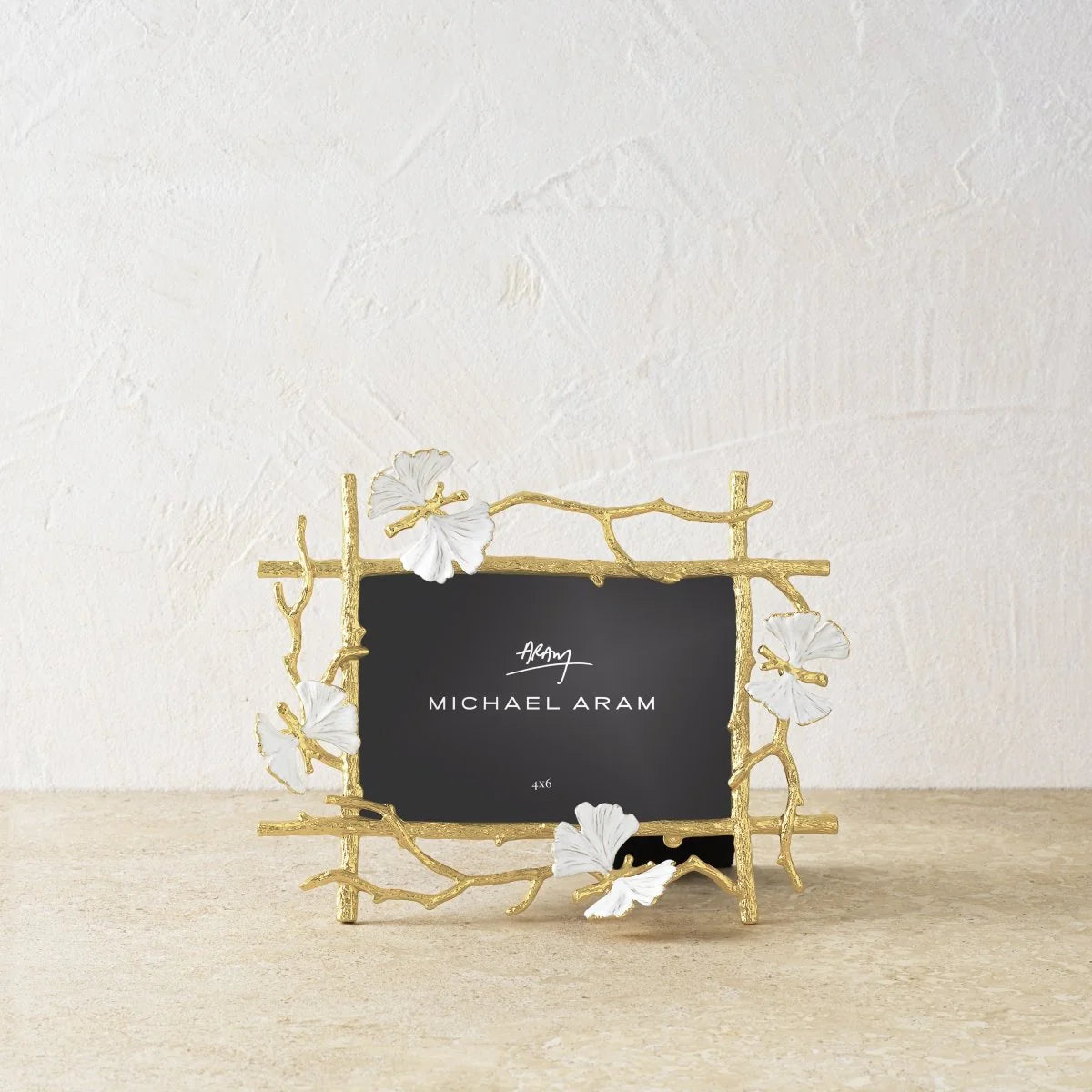 Butterfly Ginkgo Gold Frame-4x6