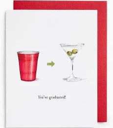you've graduated martini card