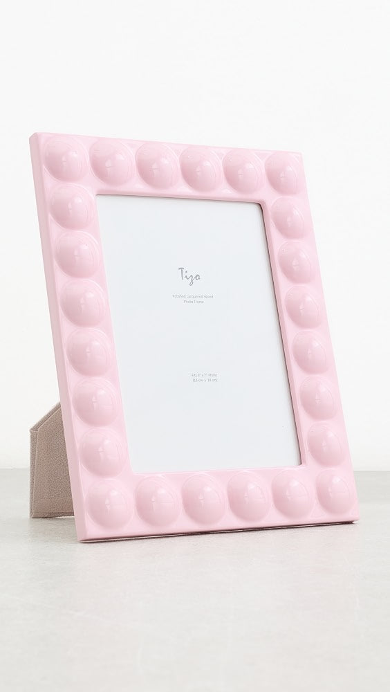 5x7 Pink Lacquer Wood Frame