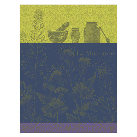 Tea Towel Moutarde En Fleur Green