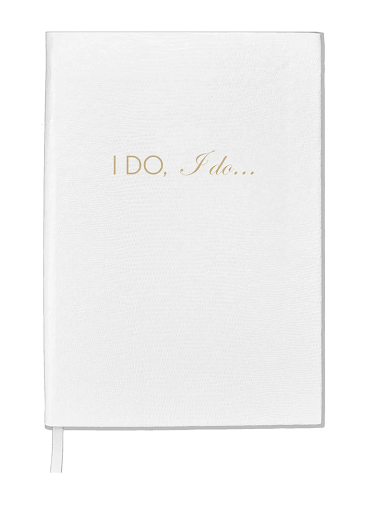 White " I Do, I Do" Notebook