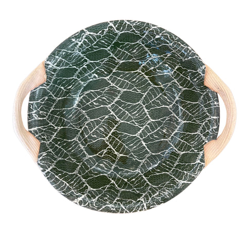 Pine Foliage 9" Vegetable Bowl with Handles