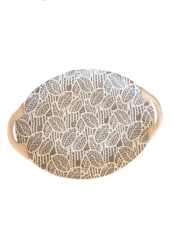 Small Oval with Handles Topiary Mocha