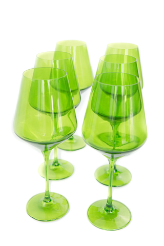 Forest Green Wine Set of 6