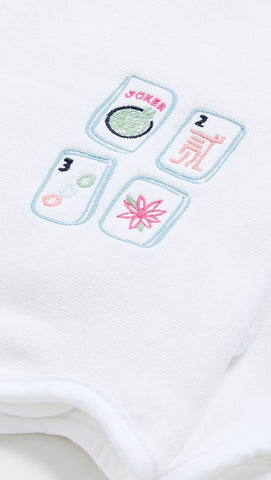 Scallop Powder Bath Towel- Mahjong Tiles