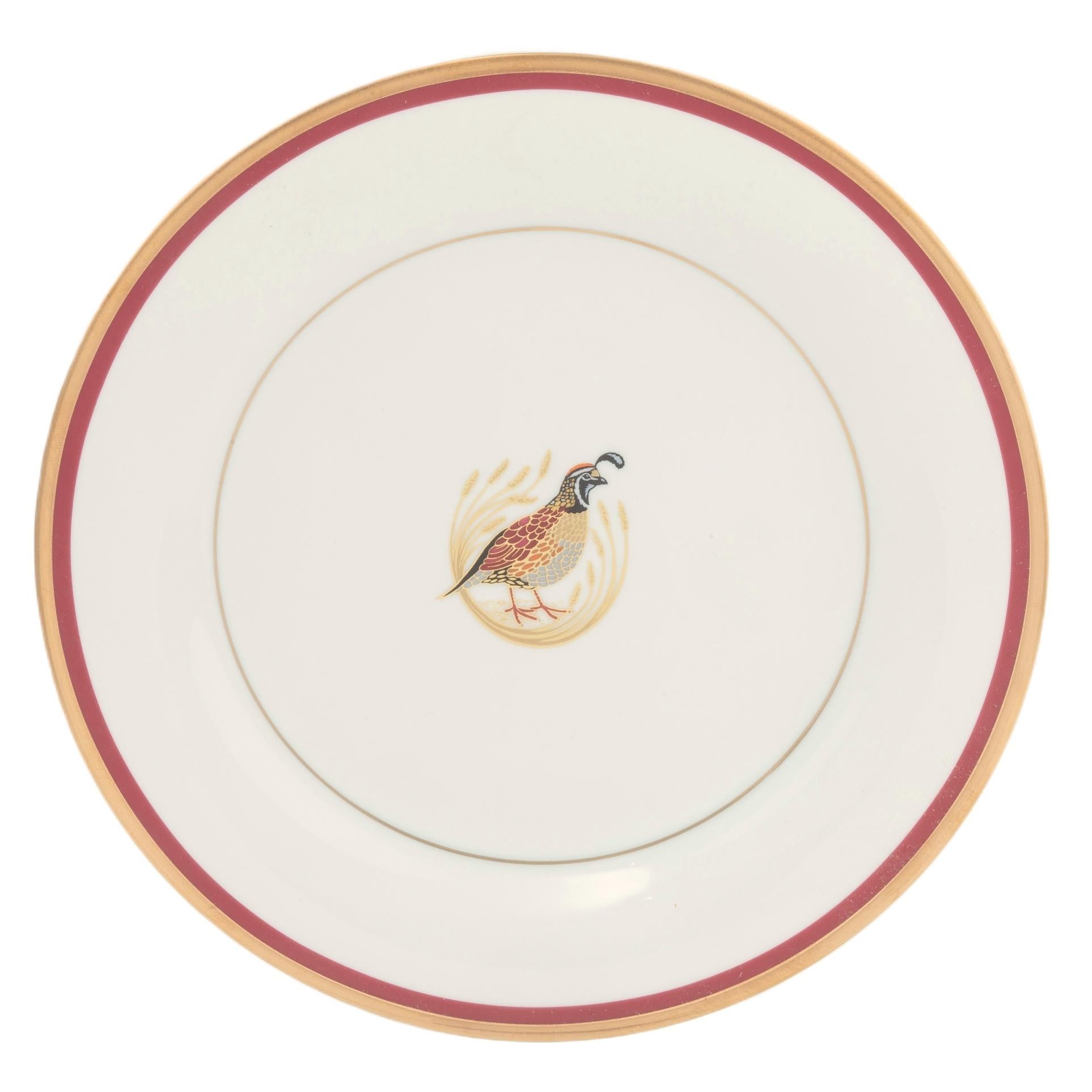 Charlotte Moss Quail Motif Bread Plate