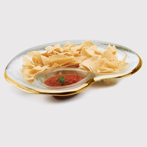 Roman Antique Gold Chip And Dip Bowl
