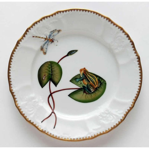 Seascape-Waterlily Frog On Lily Pad Salad Plate
