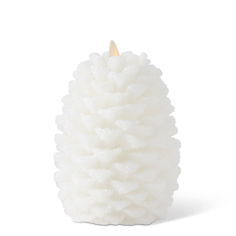 White Wax Snowy Pinecone Large