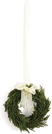 Cypress Wreath with Ivory Ribbon
