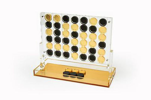 Lucite Connect 4 Game - Gold