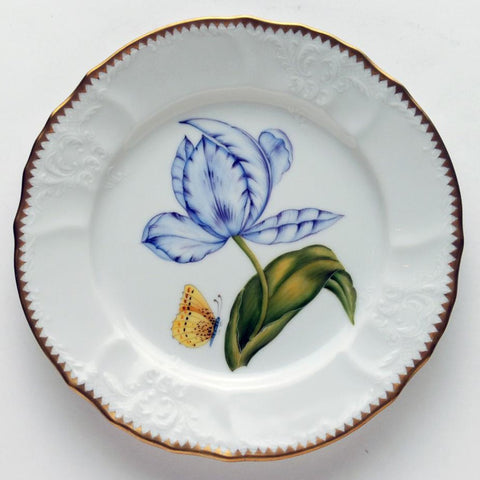 Old Master Tulips Purple & Blue Salad Plate