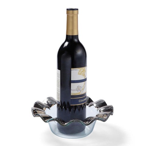 Ruffle Platinum Wine Coaster