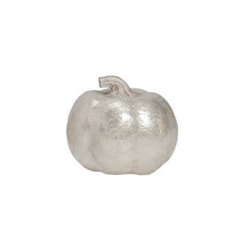 4" Small Capiz Pumpkin (White)