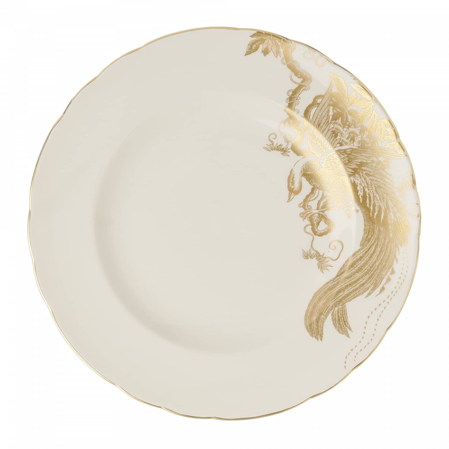 Aves Gold Motif Dessert Plate