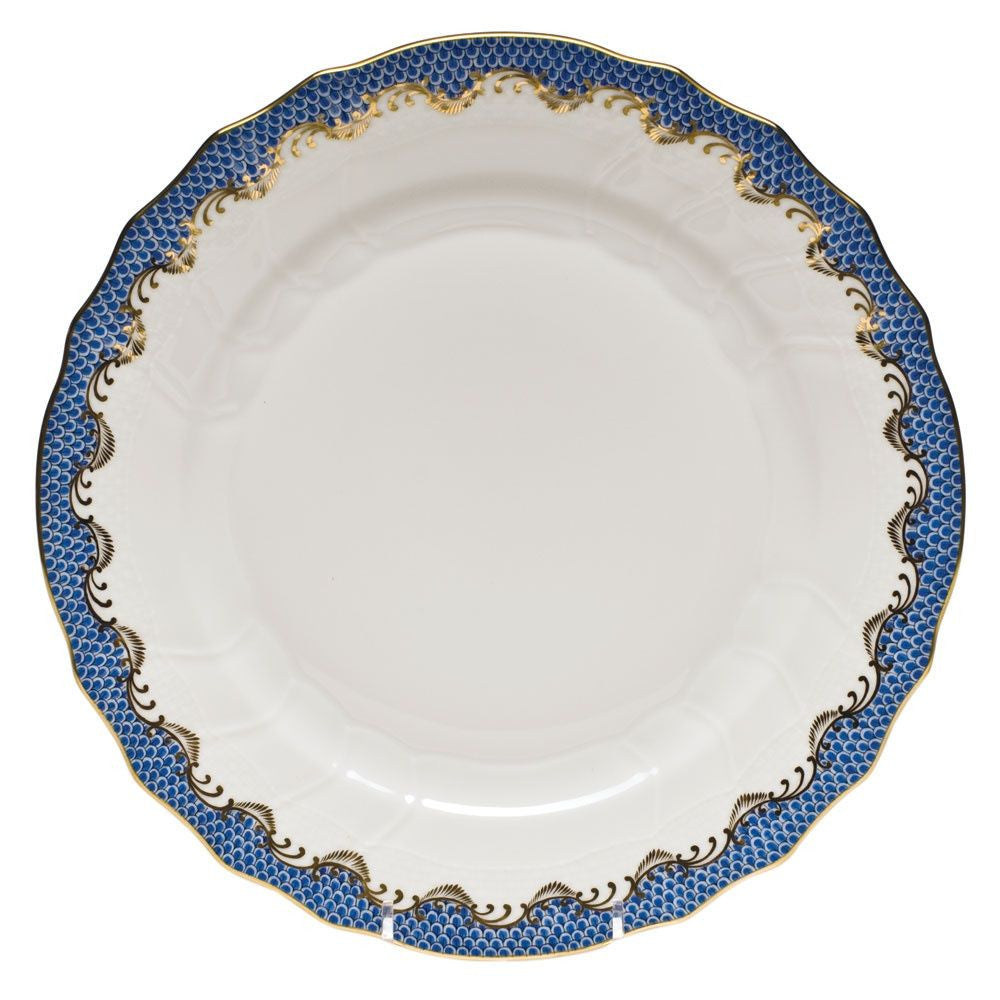 Blue Fish Scale Dinner Plate