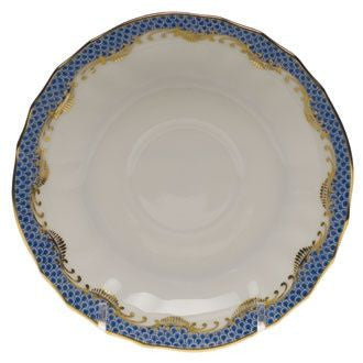 Blue Fish Scale Canton Saucer