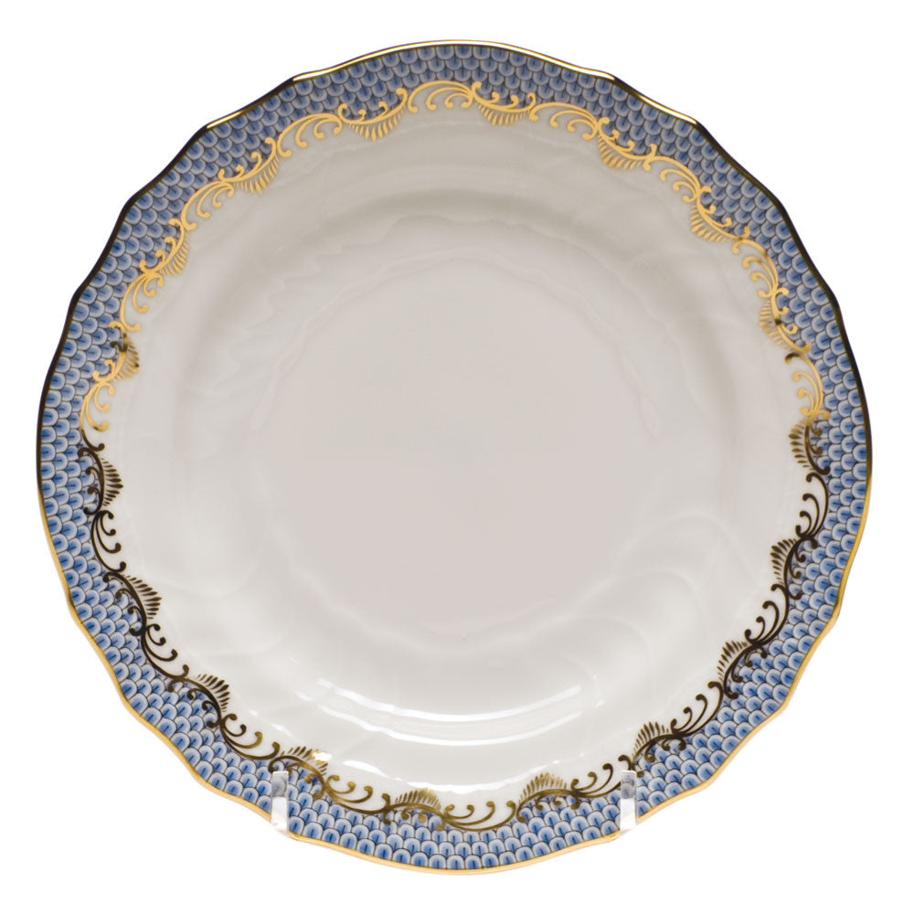 Light Blue Fish Scale Bread & Butter Plate