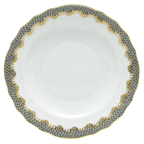 Gray Fish Scale Salad Plate