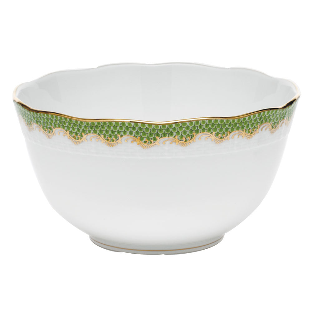 Fish Scale Evergreen Round Bowl