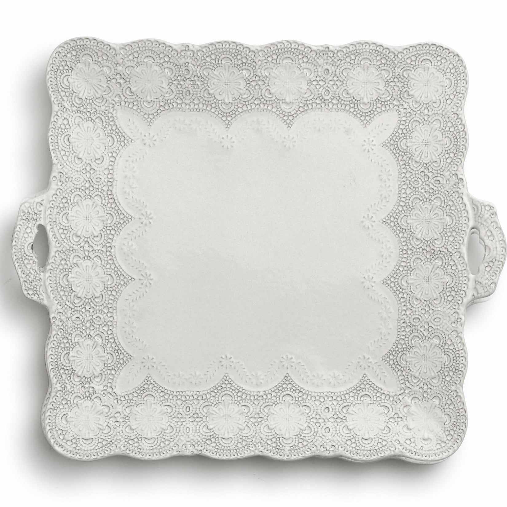 Merletto White Square Platter