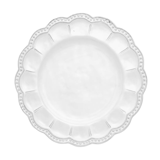 Bella Bianca Beaded Salad Plate