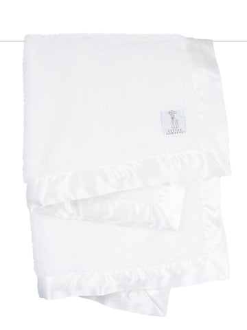 Chenille Baby Blanket-White