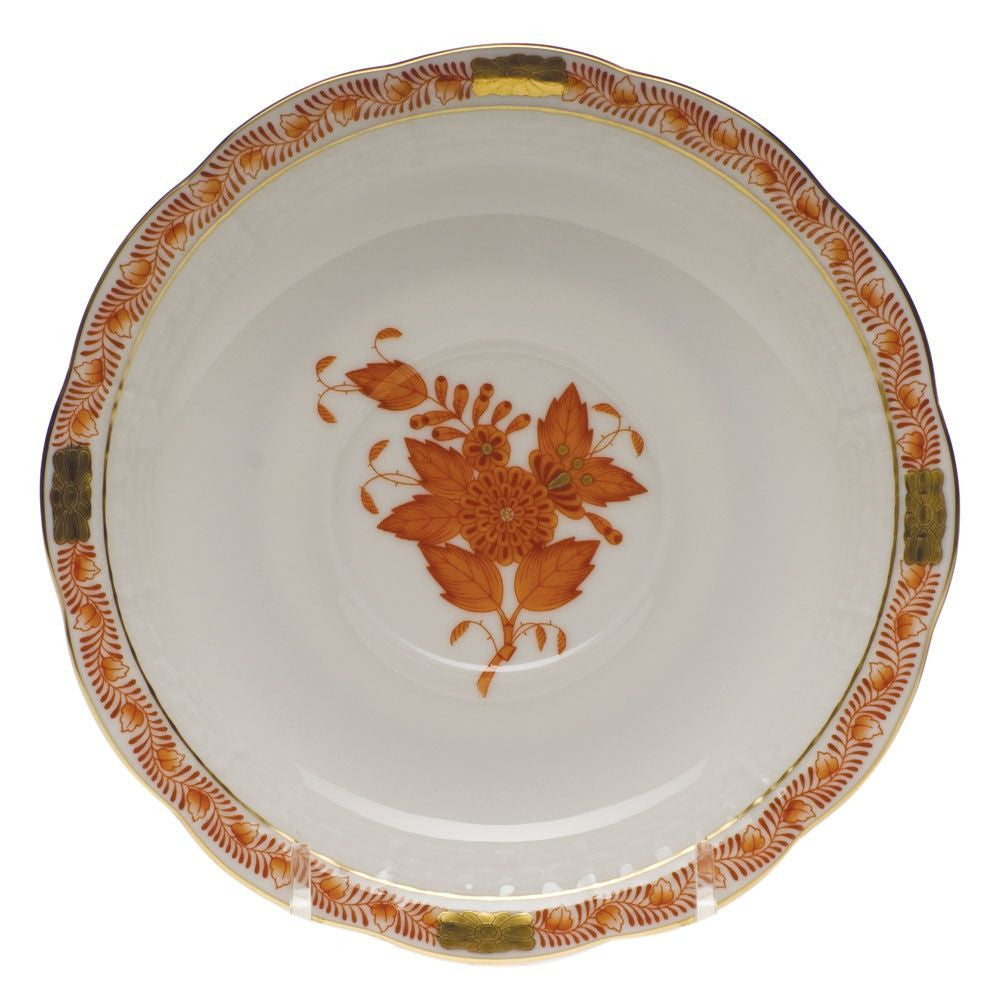 Chinese Bouquet Rust Canton Saucer