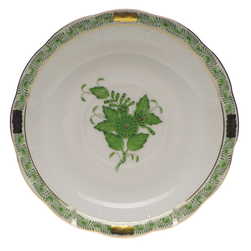 Chinese Bouquet Green Canton Saucer